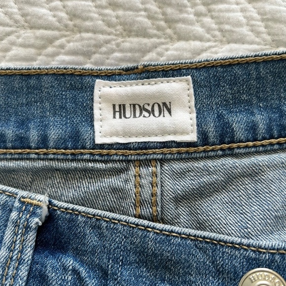 Hudson Noa High Rise Straight Cropped Jean Frayed Hem in Addison Size 26 - Picture 11 of 17